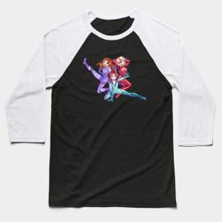 Damsel Superheroes Baseball T-Shirt